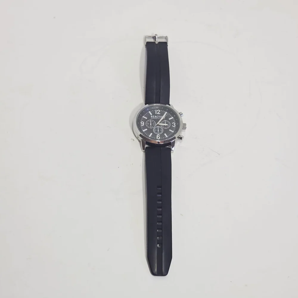 Kenneth Cole Reaction Black and Silver Watch Needs Battery - Picture 2 of 3